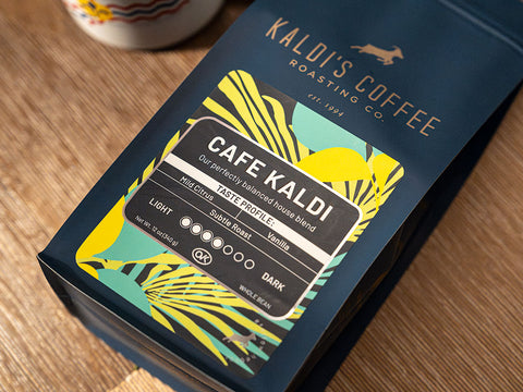 A 12oz bag of Cafe Kaldi