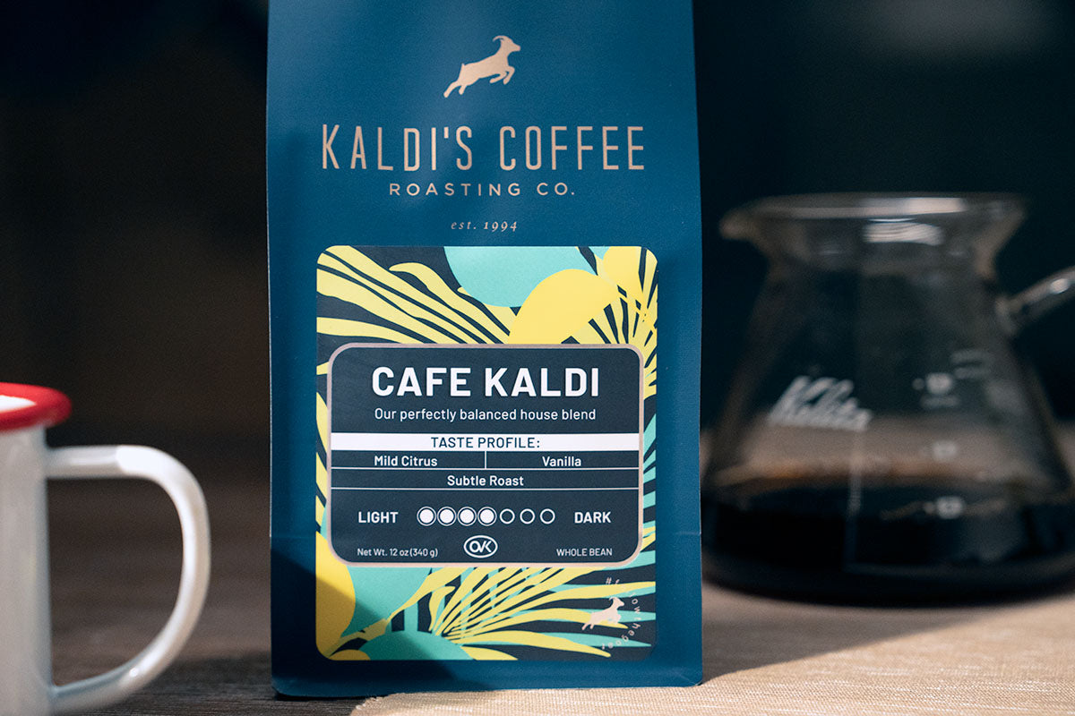 12oz bag of Cafe Kaldi coffee blend