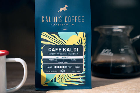 A 12oz bag of Cafe Kaldi