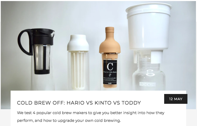 Cold Brew-Off: Hario vs. Kinto vs. Toddy | Kaldi's Coffee Blog