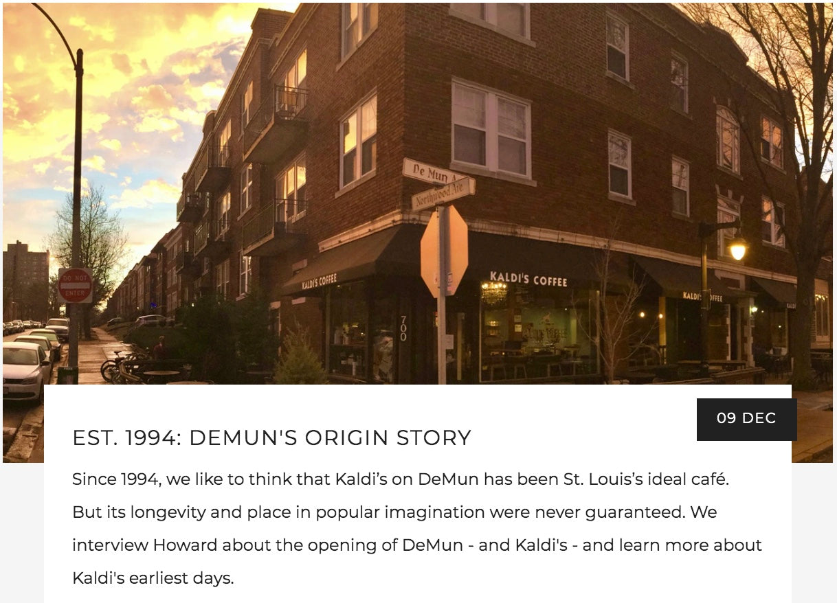 Est. 1994: DeMun's Origin Story | Kaldi's Coffee Blog