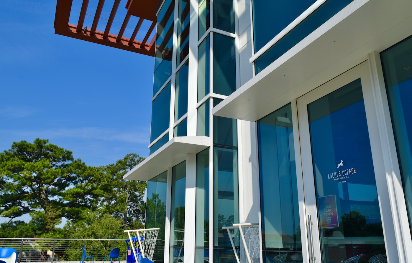 The exterior of the Kaldi's Coffee Emory Student Center cafe in Atlanta, GA