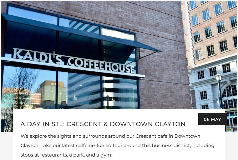 A Day in STL: Crescent & Downtown Clayton | Kaldi's Coffee Blog