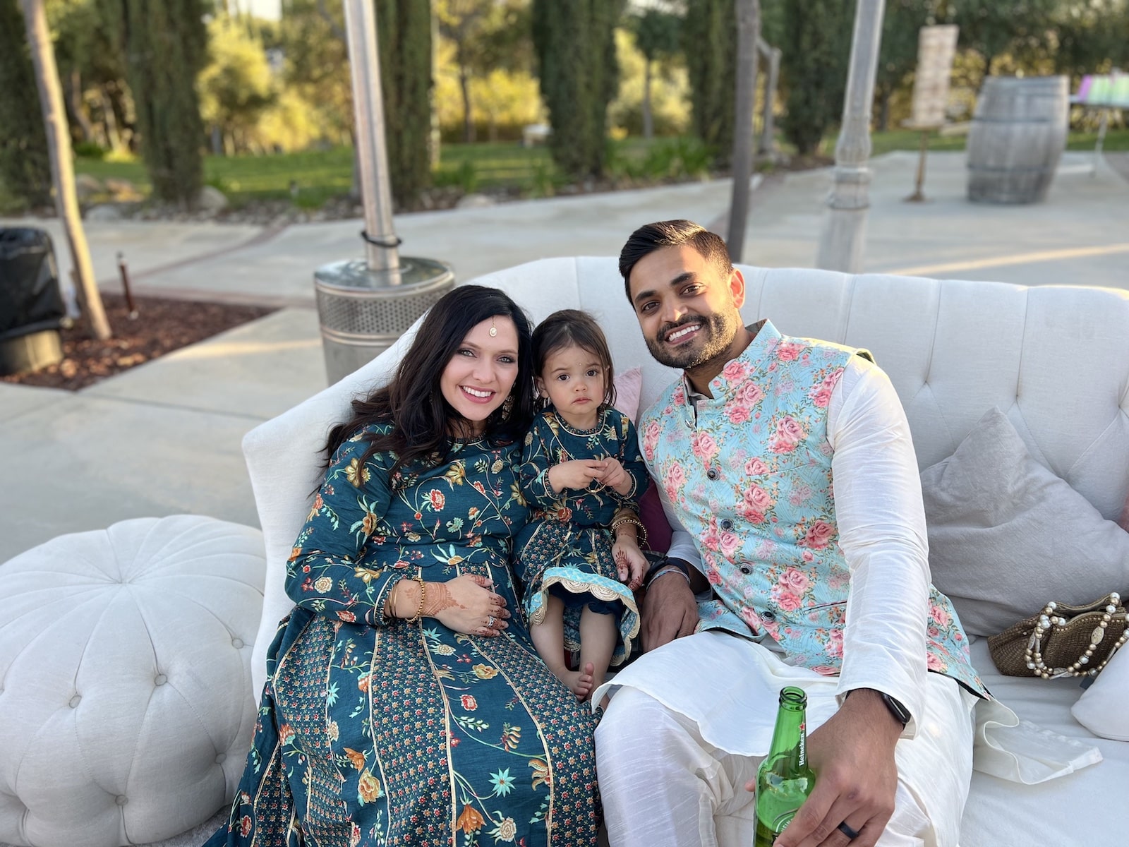 Lyndsey with her husband and daughter