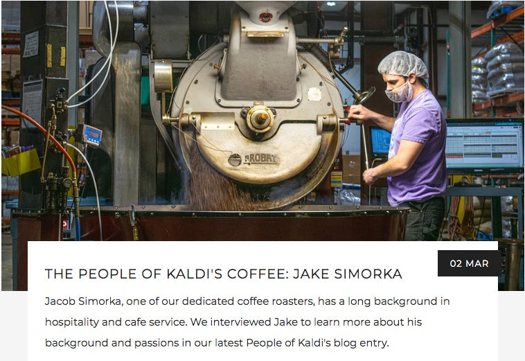 The People of Kaldi's Coffee: Jake Simorka