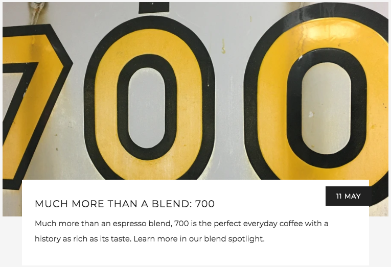 Much More Than a Coffee Blend: 700 | Kaldi's Coffee blog