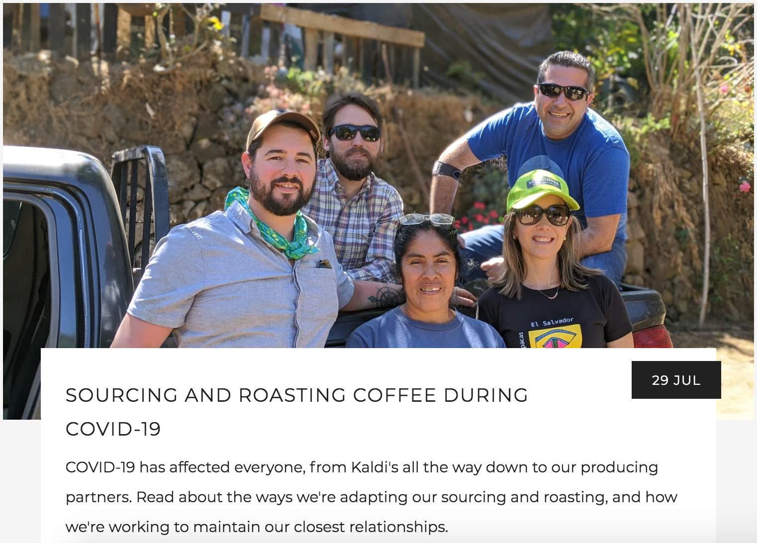 Sourcing and Roasting During COVID-19 | Kaldi's Coffee Blog