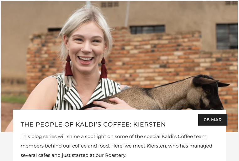 The People of Kaldi's Coffee: Kiersten