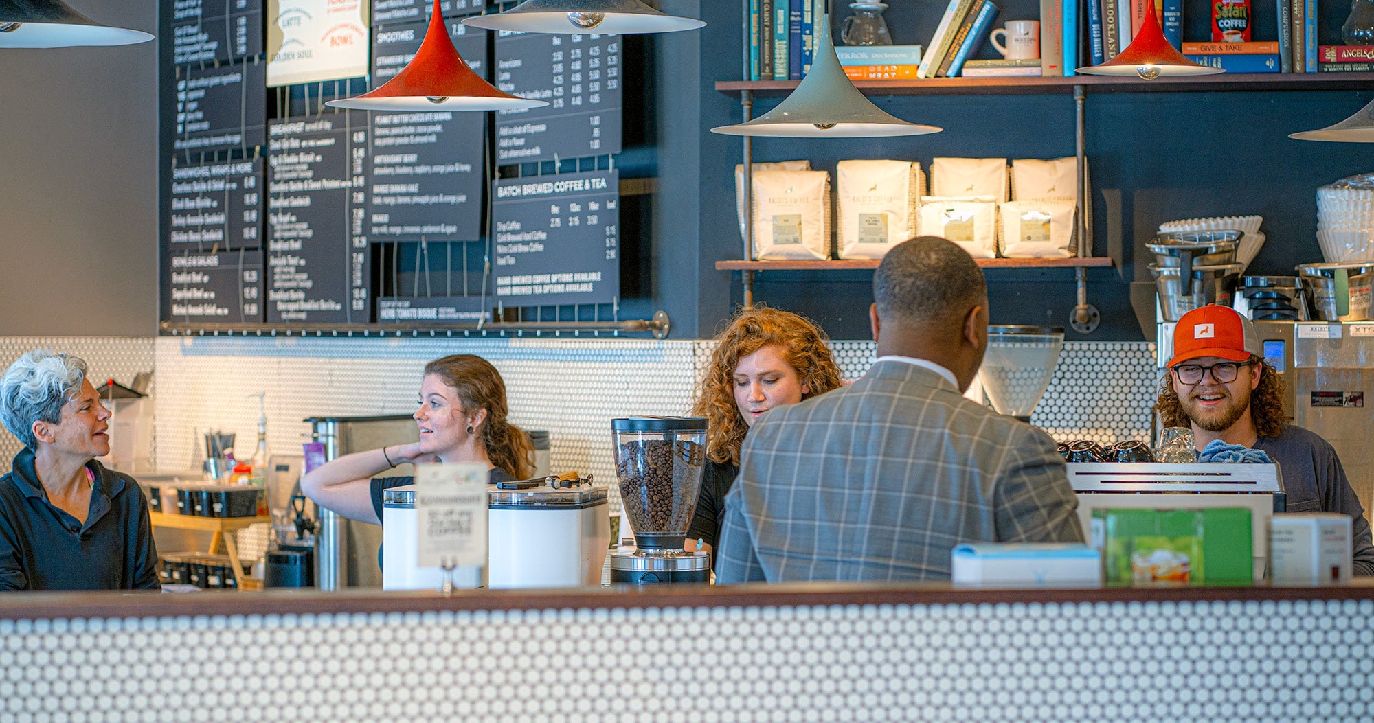 The cafe team at a Kaldi's Coffee cafe