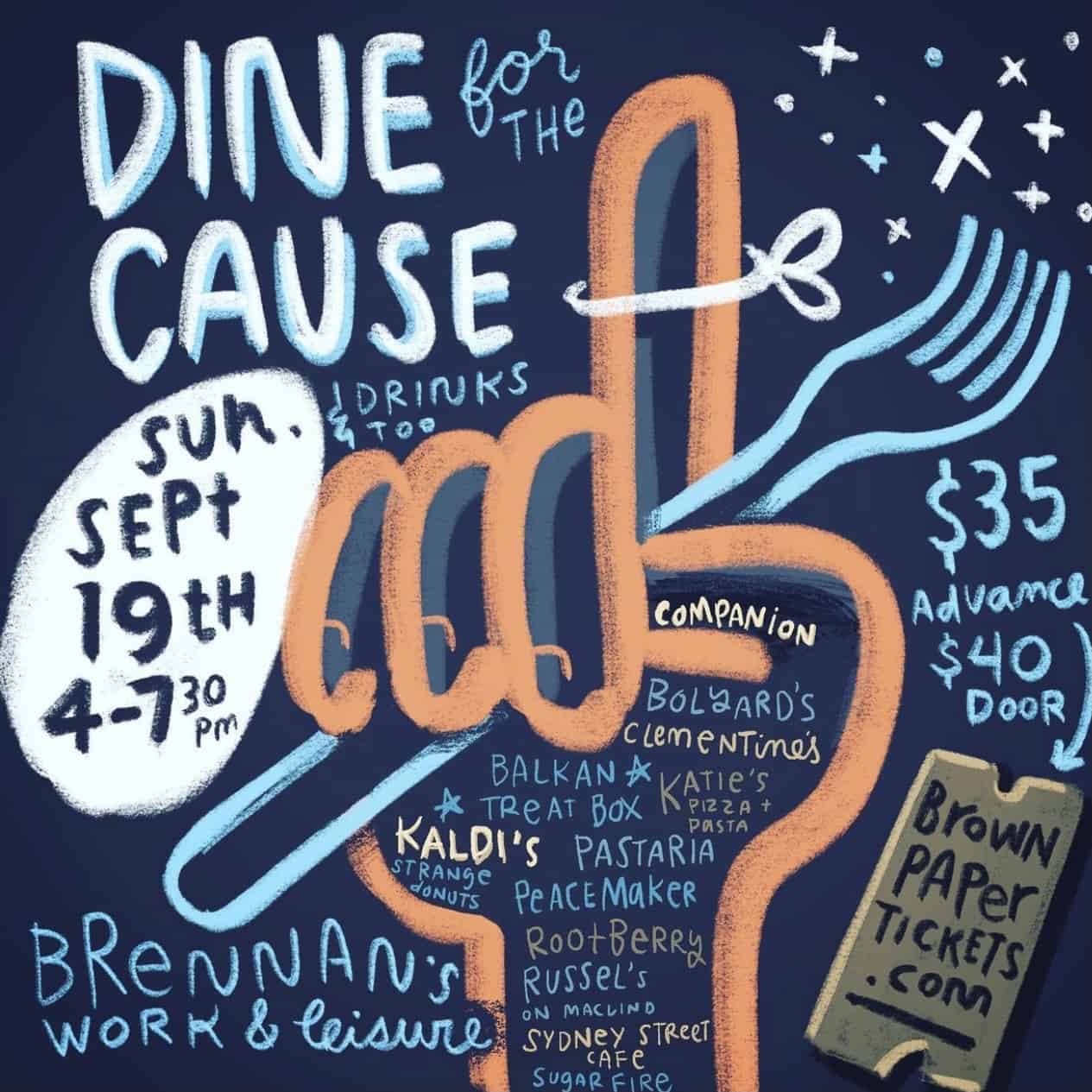 Dine for the Cause 2021 flyer