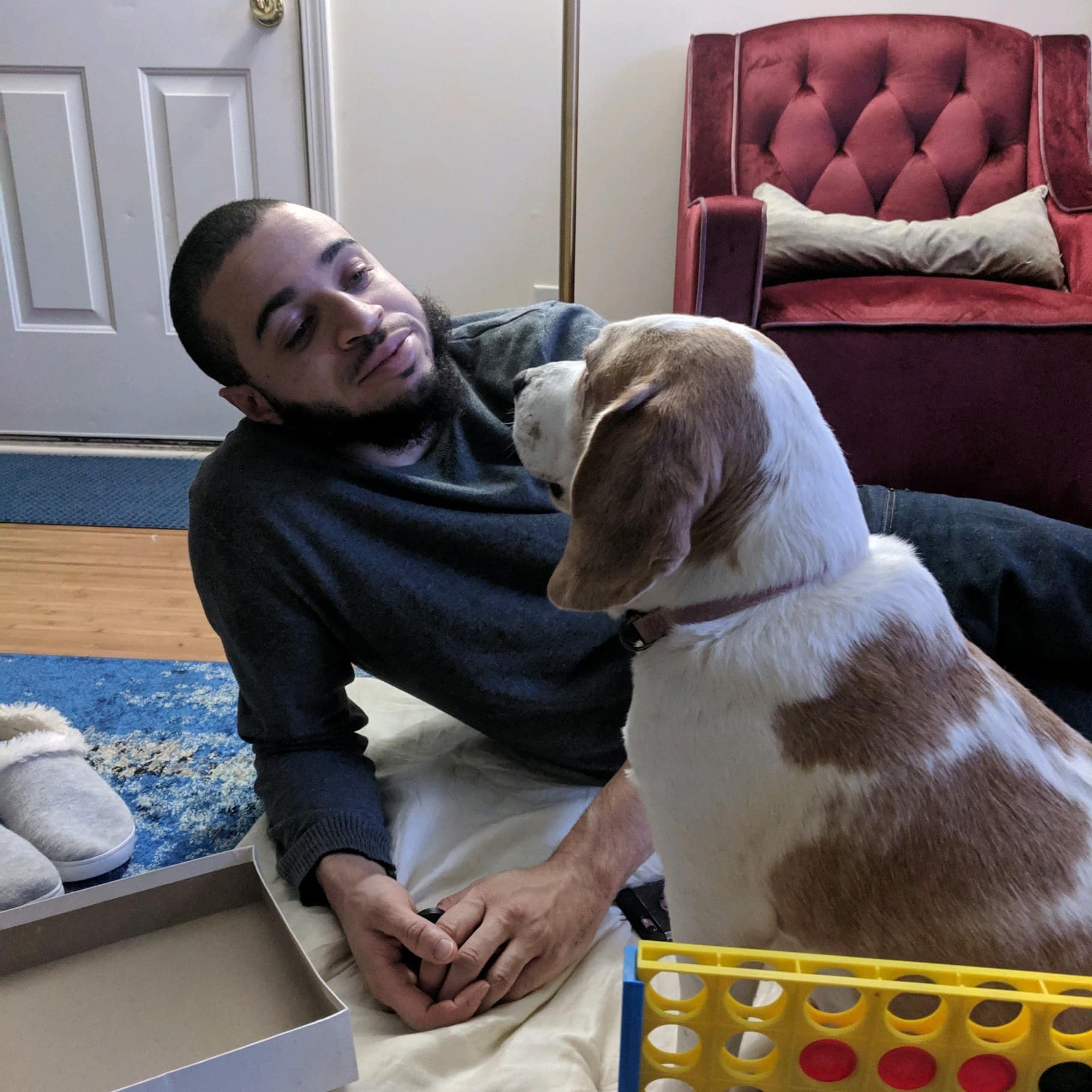 Jordan with his dog