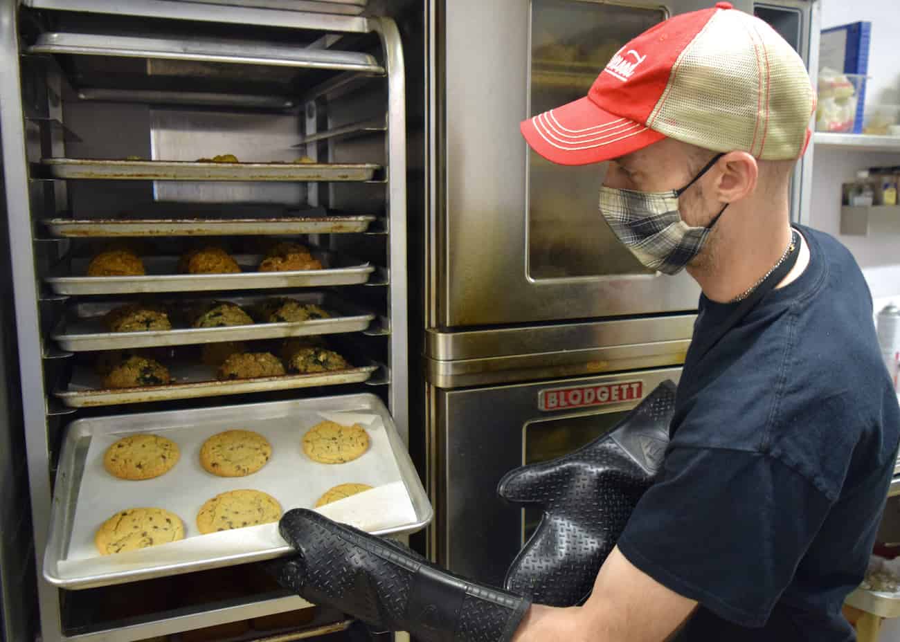 Luke baking cookies