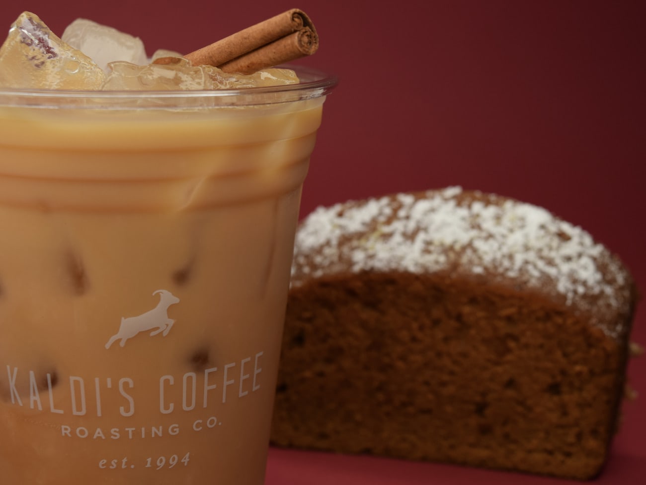 Oatchata Cold Brew from Kaldi's with pumpkin bread