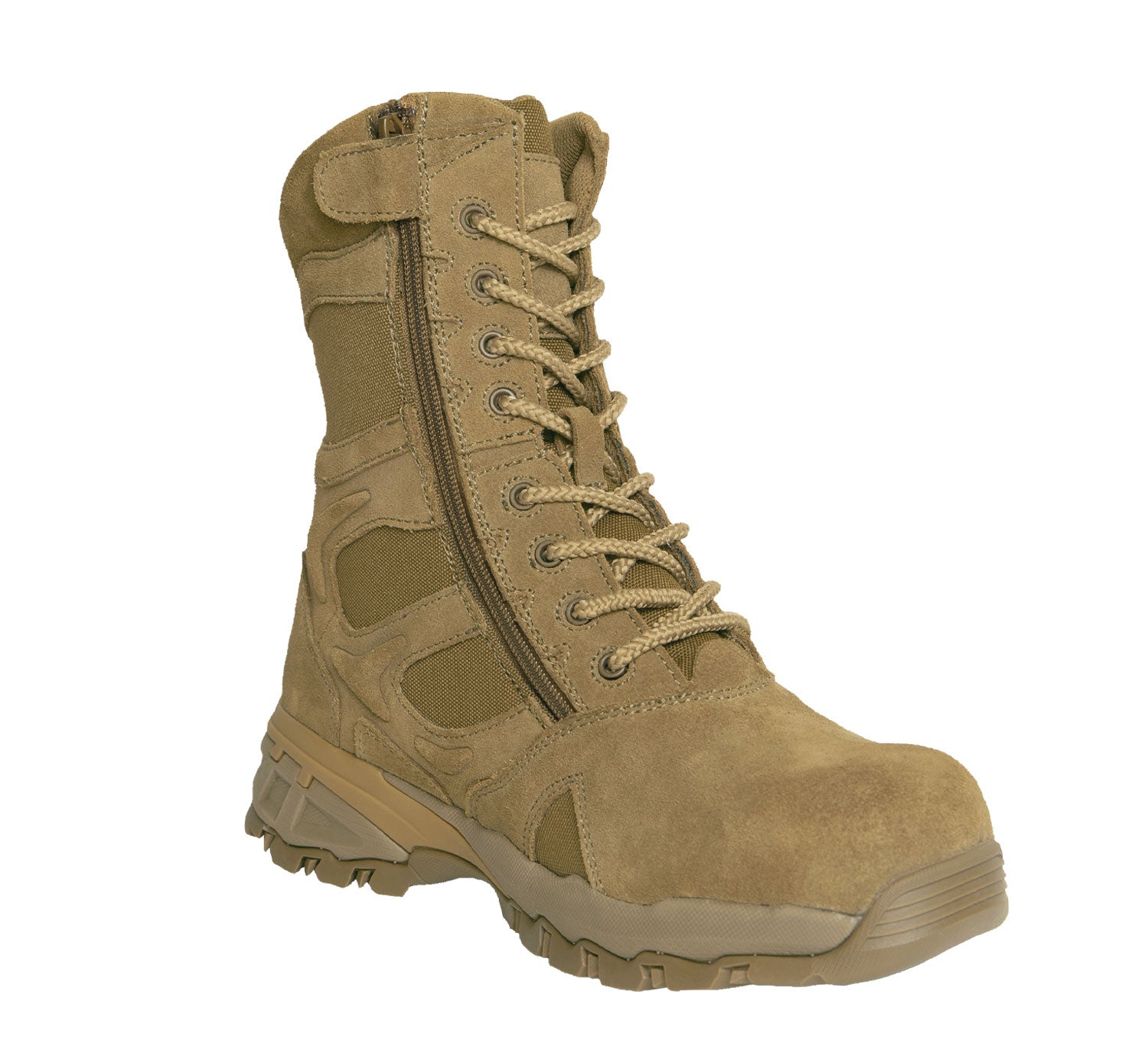 Rothco Forced Entry Composite Toe AR 670-1 Coyote Brown Side Zip Tactical Boot - 8 Inch Coyote Brown (Copy)