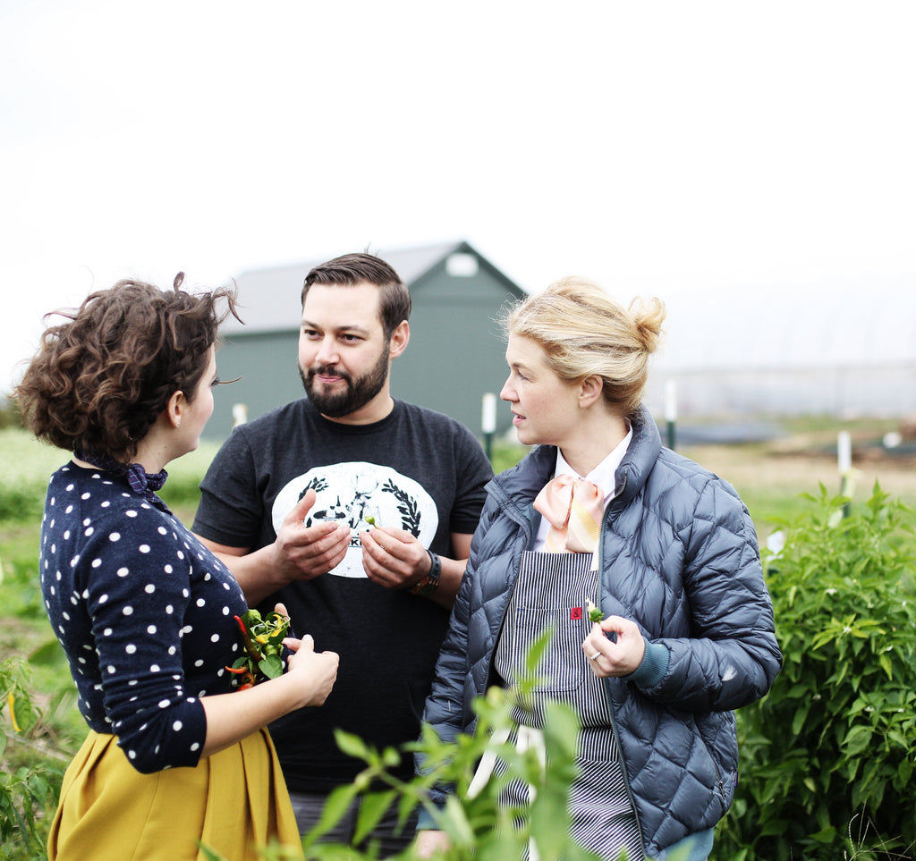 Executive Chef Mike Wajda and Ellen Bennett and Jeni Britton Bauer Woodland Farm