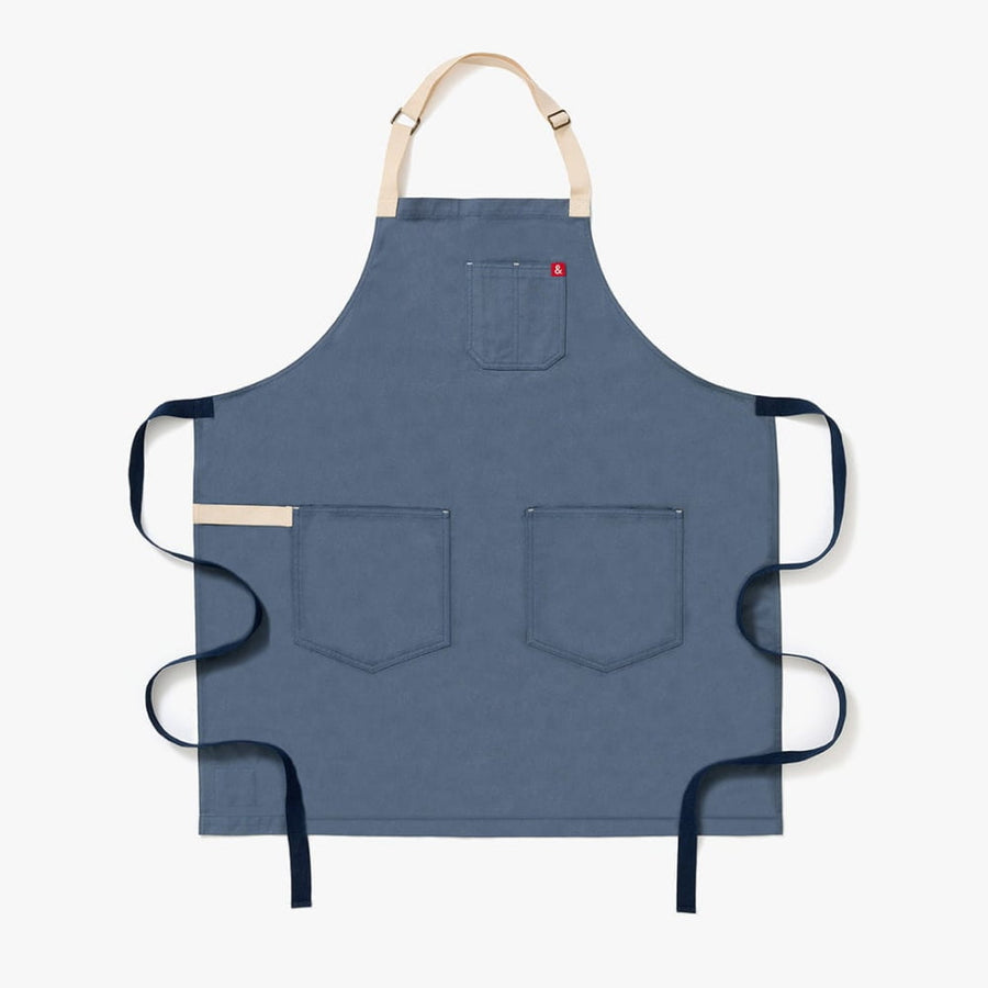 Hedley & Bennett Mickey Check Oven Mitts in Sky Blue/Ultramarine