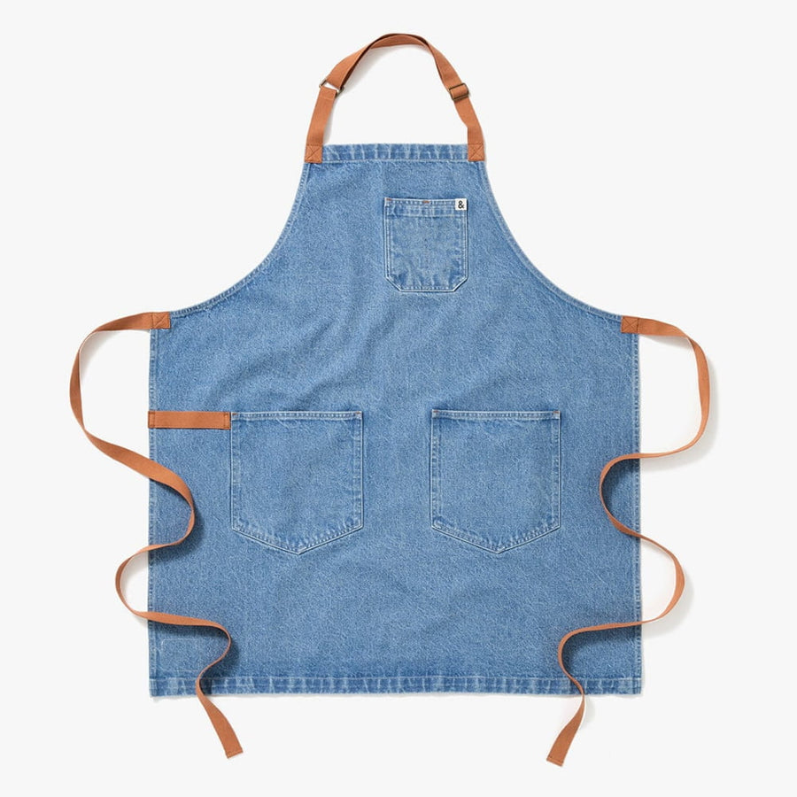 Cedar Blue Denim Apron - Top-Quality Kitchen Essential