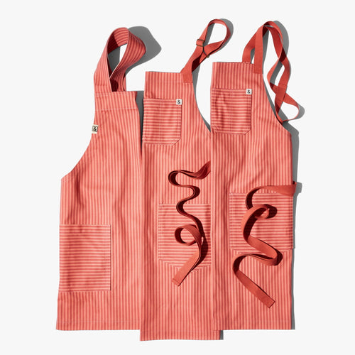 Clay Red Stripe Essential Apron