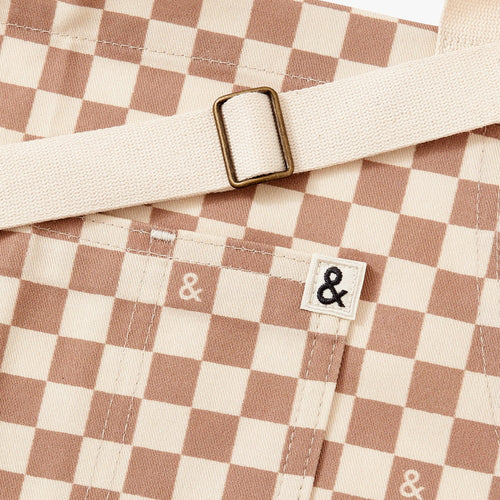 Desert Brown Check Essential Apron