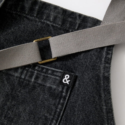 Oyster Gray Denim Apron