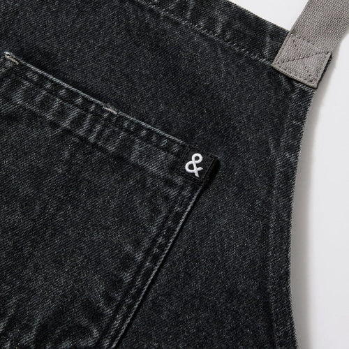 Oyster Gray Denim Crossback Apron