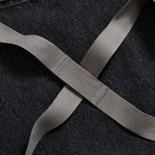 Oyster Gray Denim Crossback Apron