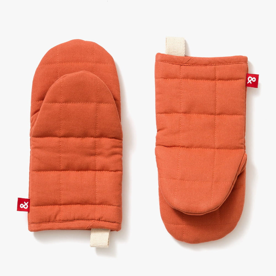 Luxurious Oven Mitt & Quilted Pot Holders, Linen-Cotton, Set