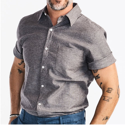 Short Sleeve Work Shirt - Warm Grey