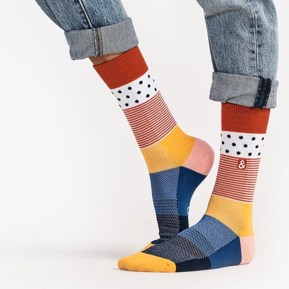 Red Stripe Socks: Cozy Kitchen Footwear | Hedley & Bennett