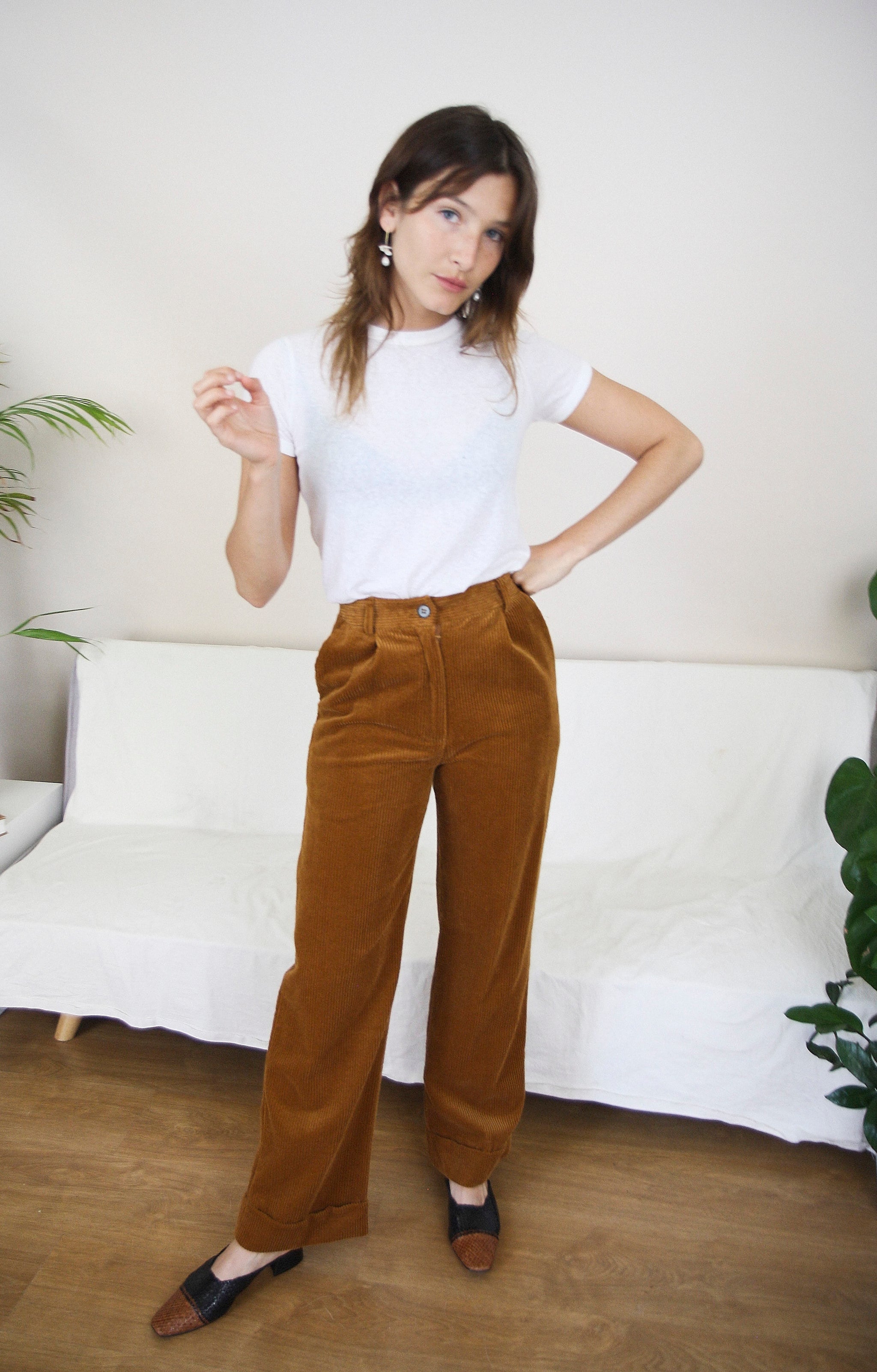 camel trousers