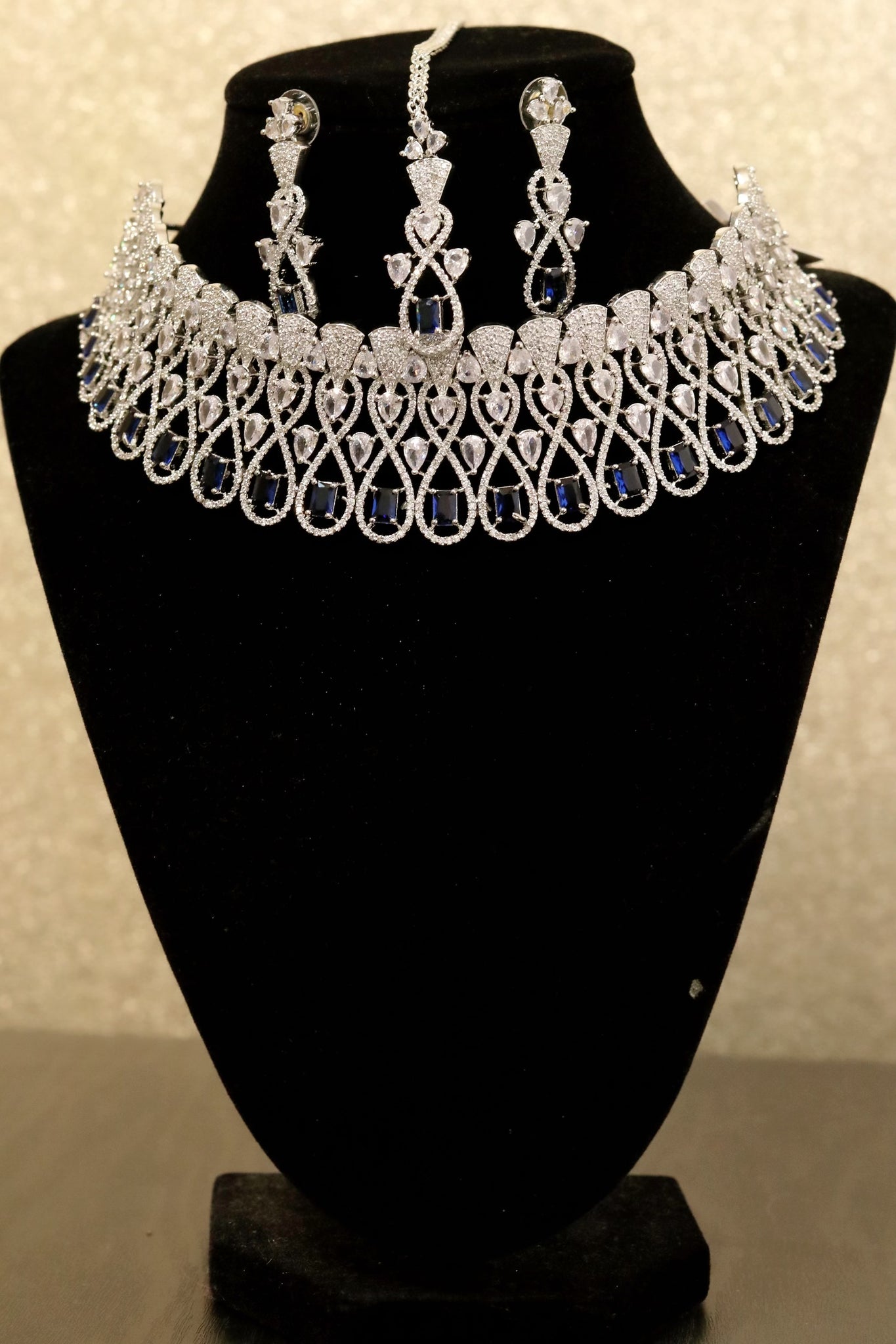 diamond cut necklace set