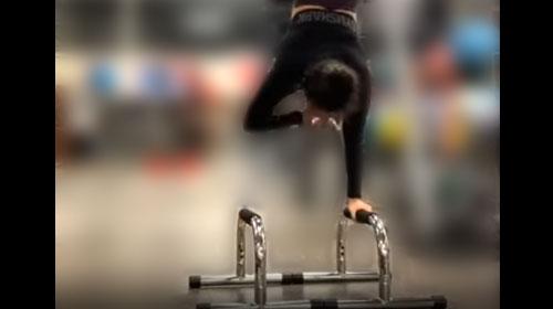 Handstand Shoulder Taps with Lebert Parallettes™