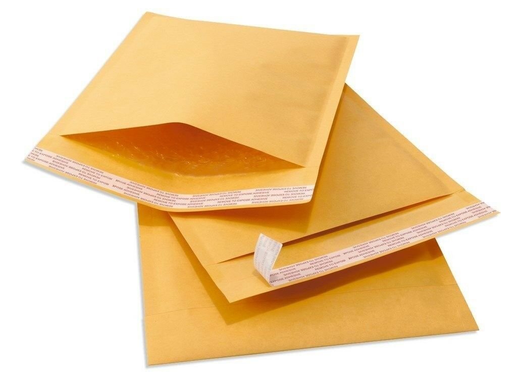 #DVD 7.25x9.75 Kraft Paper Bubble Padded Envelopes Mailers Shipping Case