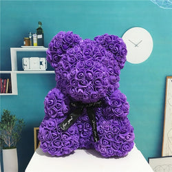 purple rose bear