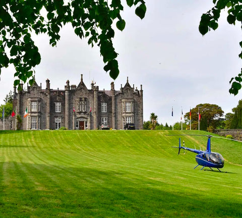 Belleek Castle, a picturesque 19th-century neo-gothic castle in County Mayo, Ireland