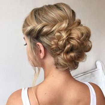 Curled Up-style Wedding Hair