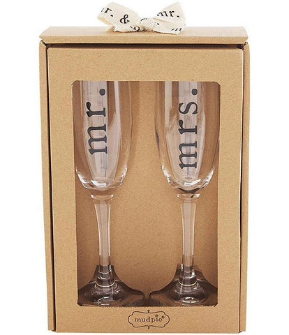 Champaign Glasses as a wedding gift to the newlyweds