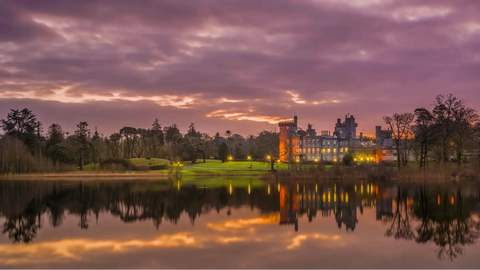 Dromoland Castle, a luxurious 19th-century baronial mansion in County Clare, Ireland