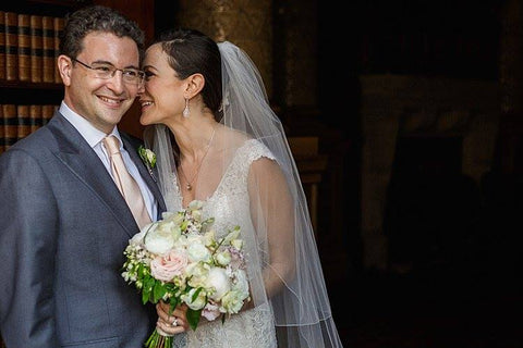 Real Bride Wears Halo Earrings