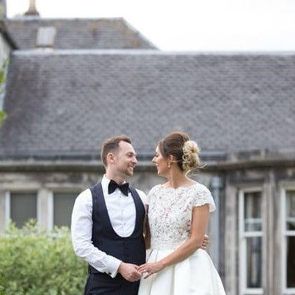 Bride Louise Wears Sorrento earrings