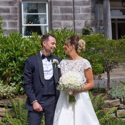 Real Bride Louise Wears Sorrento Earrings