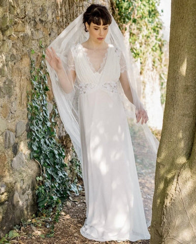 Jules Bridal Zinnia Single Later Floor Length Wedding Veil