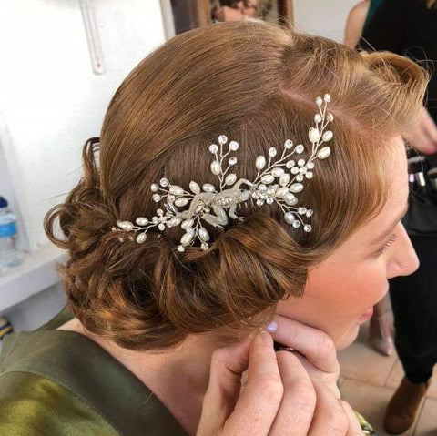 Real Bride Wears Froggy Comb