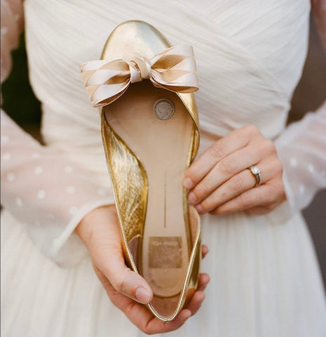 Silver Sixpence in the Shoe as an Irish Wedding Tradition