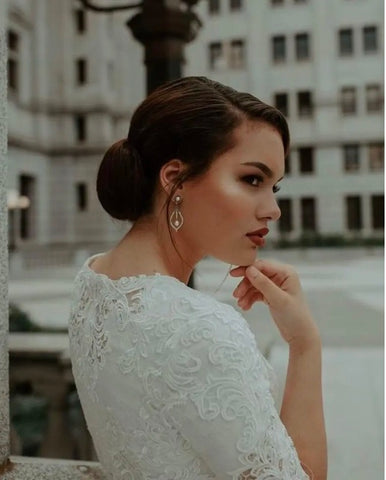 The Bun hairstyle for brides
