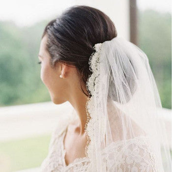 Bride wearing Veil