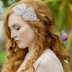 Maggie Wedding Applique Headband