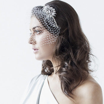 Abigail Birdcage Veil and Headband