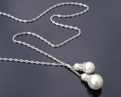 Julia Pearl Lariat Necklace