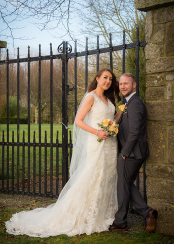 Real bride wears Maisy earrings